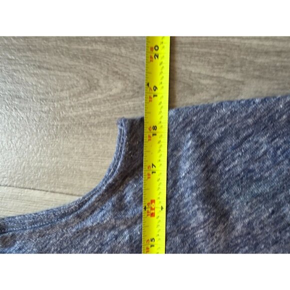 Sigrid Olsen Womens Sleeveless Knit Top  Blue Heather  Size XL  100% Linen - Picture 7 of 7